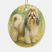 Shih Tzu Keramisch Ornament (Links)