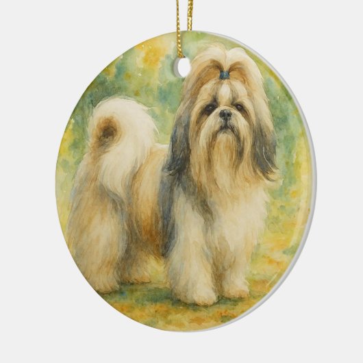 Shih Tzu Keramisch Ornament (Links)