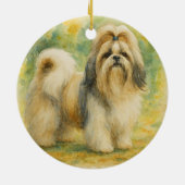 Shih Tzu Keramisch Ornament (Achterkant)