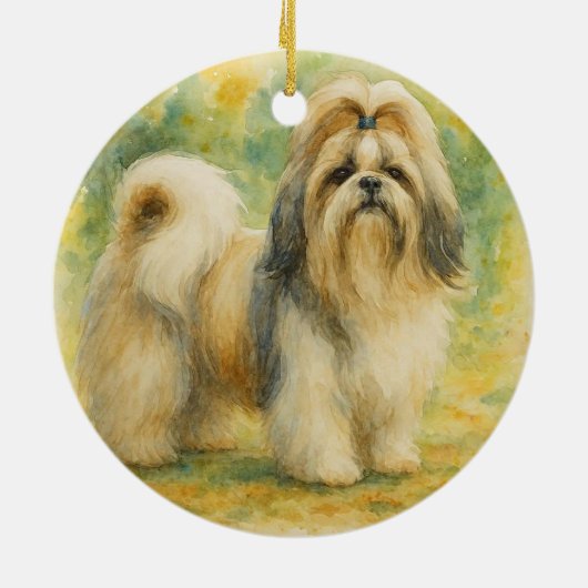 Shih Tzu Keramisch Ornament (Achterkant)