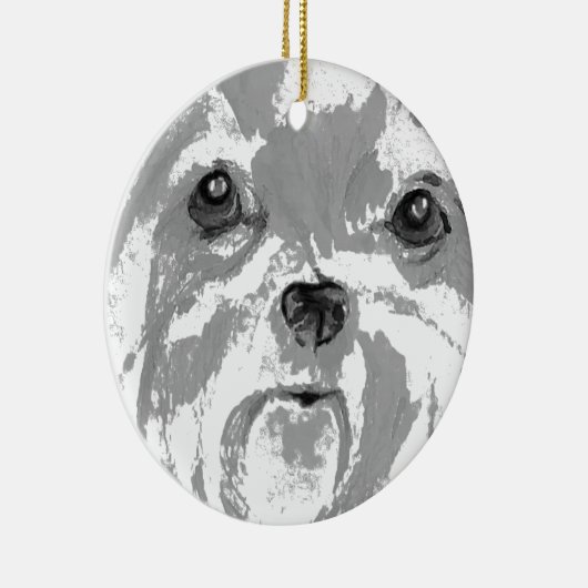 Shih Tzu Keramisch Ornament (Rechts)
