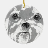 Shih Tzu Keramisch Ornament (Voorkant)