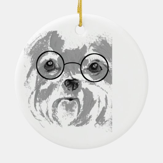 Shih Tzu Keramisch Ornament (Achterkant)