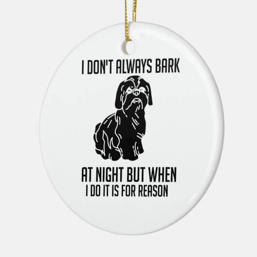 Shih Tzu Keramisch Ornament (Links)
