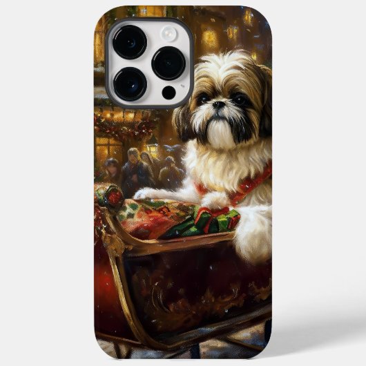 Shih Tzu Kerst Feestelijke Periode Case-Mate iPhone Case (Achterkant)