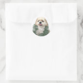 Shih Tzu-Kerst sticker (Tas)