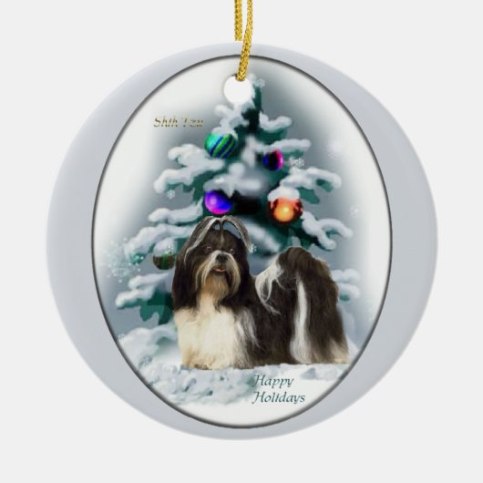 Shih Tzu Kerstboom Ornamenten (Voorkant)