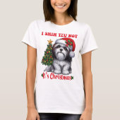 Shih Tzu Kerstboom Shih Tzu Lover Santa Hat X T-shirt (Voorkant)