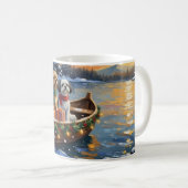 Shih Tzu Kerstboot Vakantie Koffiemok (Voorkant rechts)