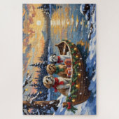 Shih Tzu Kerstboot Vakantie Legpuzzel (Verticaal)