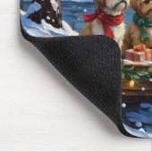 Shih Tzu Kerstboot Vakantie Muismat (Hoek)
