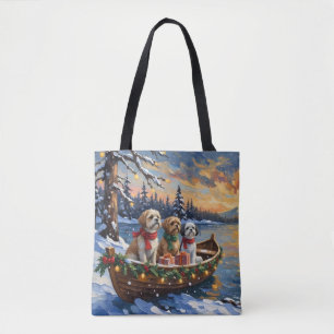 Shih Tzu Kerstboot Vakantie Tote Bag