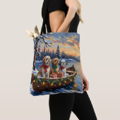 Shih Tzu Kerstboot Vakantie Tote Bag (Dichtbij)