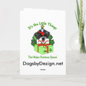 Shih Tzu kerstcadeaus Feestdagen Kaart (Achterkant)