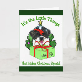 Shih Tzu kerstcadeaus Feestdagen Kaart