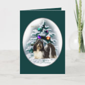 Shih Tzu kerstcadeaus Feestdagen Kaart (Voorkant)