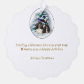 Shih Tzu kerstcadeaus Ornament Kaart (Achterkant)