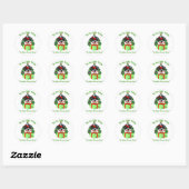 Shih Tzu kerstcadeaus Ronde Sticker (Vel)