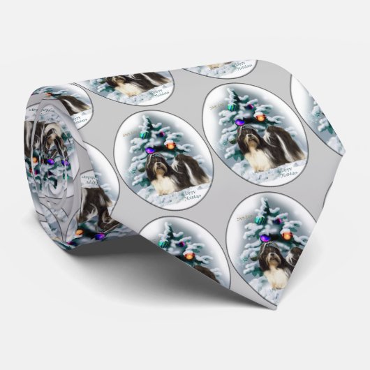 Shih Tzu kerstcadeaus Stropdas (Opgerold)