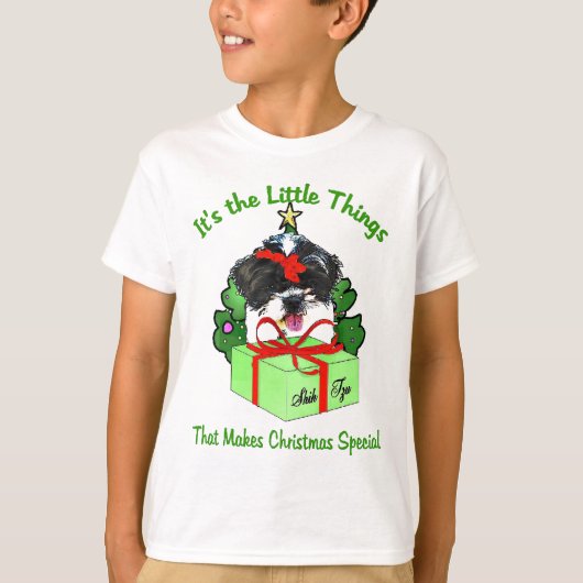 Shih Tzu kerstcadeaus T-shirt (Voorkant)