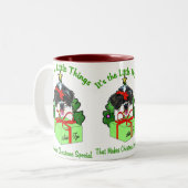 Shih Tzu kerstcadeaus Tweekleurige Koffiemok (Voorkant links)