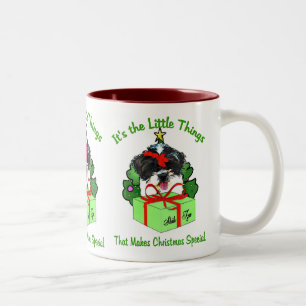 Shih Tzu kerstcadeaus Tweekleurige Koffiemok