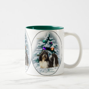 Shih Tzu kerstcadeaus Tweekleurige Koffiemok