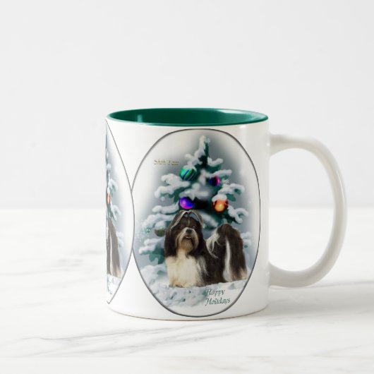 Shih Tzu kerstcadeaus Tweekleurige Koffiemok (Rechts)