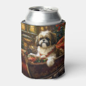 Shih Tzu Kerstfeest Seizoen Blikjeskoeler (Blikje Voorkant)