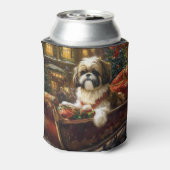 Shih Tzu Kerstfeest Seizoen Blikjeskoeler (Blikje Achterkant)
