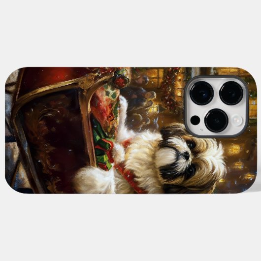 Shih Tzu Kerstfeest Seizoen Case-Mate iPhone Case (Achterkant (horizontaal))
