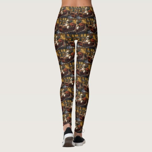 Shih Tzu Kerstfeest Seizoen Leggings (Achterkant)