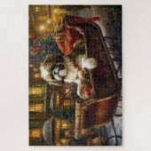 Shih Tzu Kerstfeest Seizoen Legpuzzel (Verticaal)