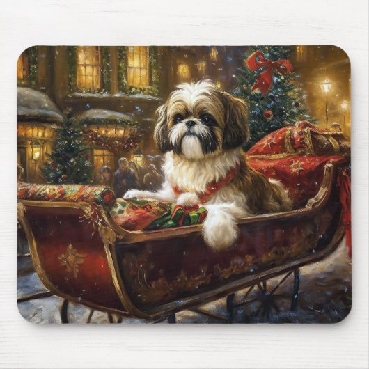 Shih Tzu Kerstfeest Seizoen Muismat (Voorkant)