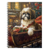 Shih Tzu Kerstfeest Seizoen Notitieboek (Voorkant)
