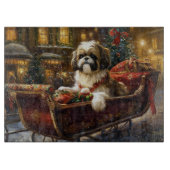 Shih Tzu Kerstfeest Seizoen Snijplank (Voorkant)