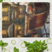 Shih Tzu Kerstfeest Seizoen Theedoek (Gevouwen)