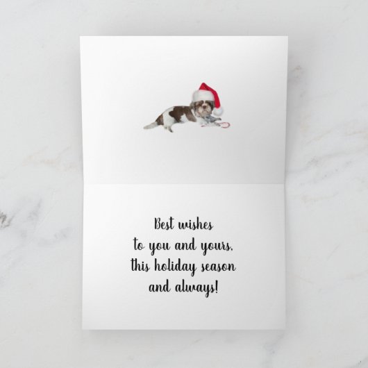 Shih Tzu Kersthond Kaart (Binnen)