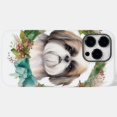 Shih Tzu Kerstkrans feestelijke pup Case-Mate iPhone Case (Achterkant (horizontaal))