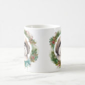 Shih Tzu Kerstkrans Feestelijke Pup Koffiemok (Center)