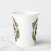 Shih Tzu Kerstkrans feestelijke pup Papieren Bekers (Links)