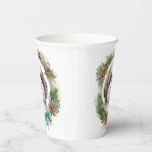 Shih Tzu Kerstkrans feestelijke pup Papieren Bekers (Rechts)