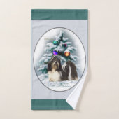 Shih Tzu Kerstmis Bad Handdoek (Handdoek)