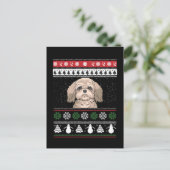Shih Tzu Kerstmis Briefkaart (Staand voorkant)
