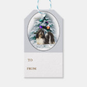 Shih Tzu Kerstmis Cadeaulabel (Voorkant)