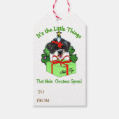 Shih Tzu Kerstmis Cadeaulabel (Voorkant)