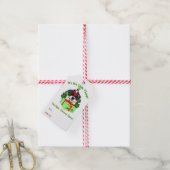 Shih Tzu Kerstmis Cadeaulabel (Met Touw)