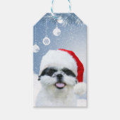 Shih Tzu Kerstmis Cadeaulabel (Voorkant)