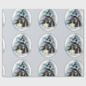 Shih Tzu Kerstmis Cadeaupapier (Vlak)