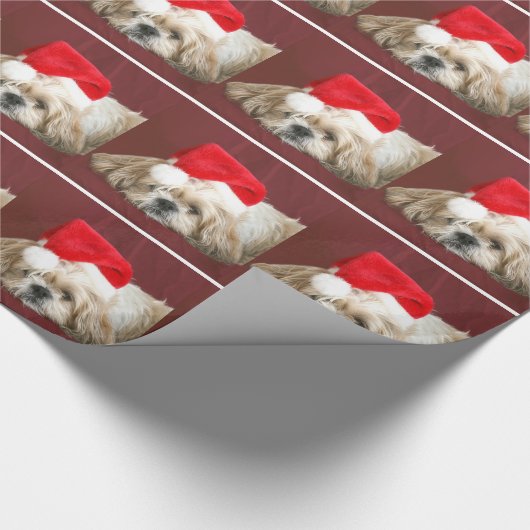 Shih Tzu Kerstmis Cadeaupapier (Hoek)